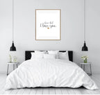Dear Bed, I Love You Print | Bedroom Wall Art | Customisable - Larosier Prints