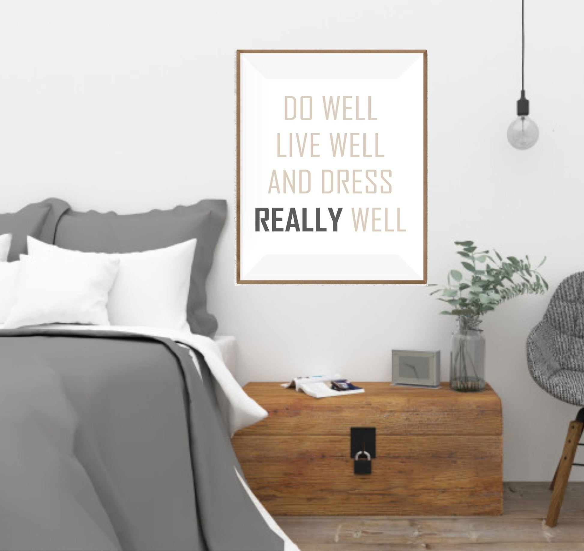 Do Well, Live Well & Dress Well Print | Inspirational Fashion Wall Art | Customisable