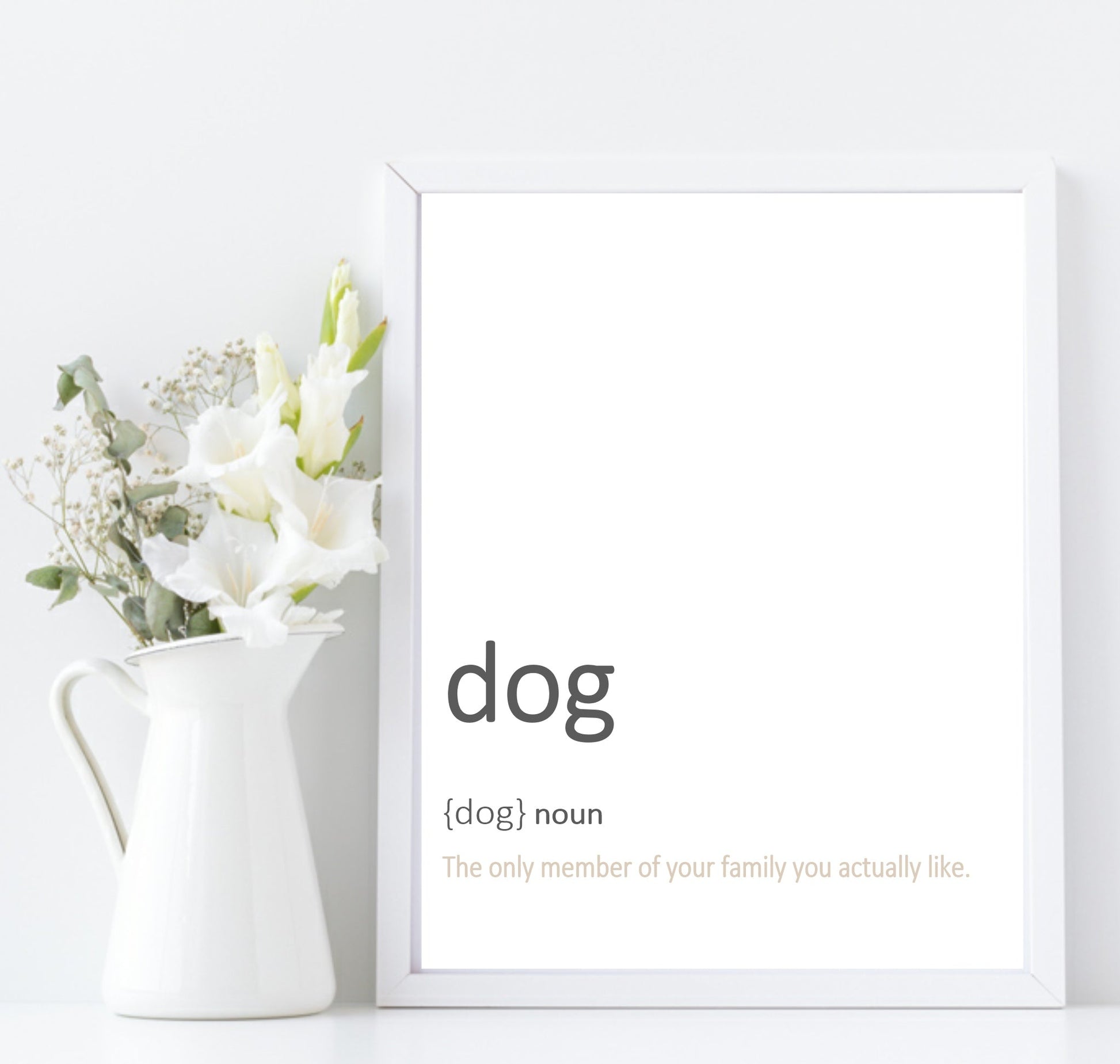 Dog Definition Print | Pet Lovers Wall Art | Customisable