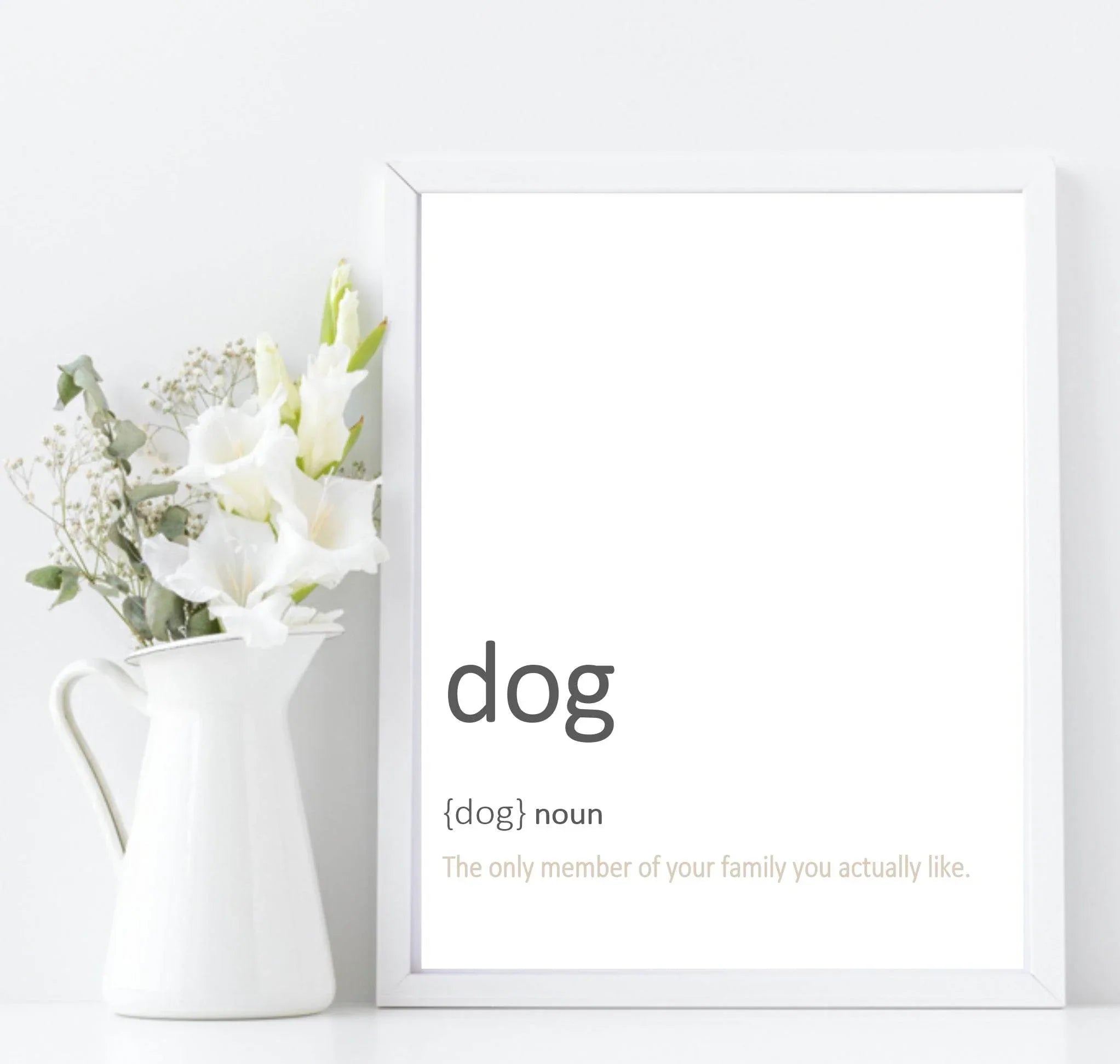 Dog Definition Print | Pet Lovers Wall Art | Customisable - Larosier Prints