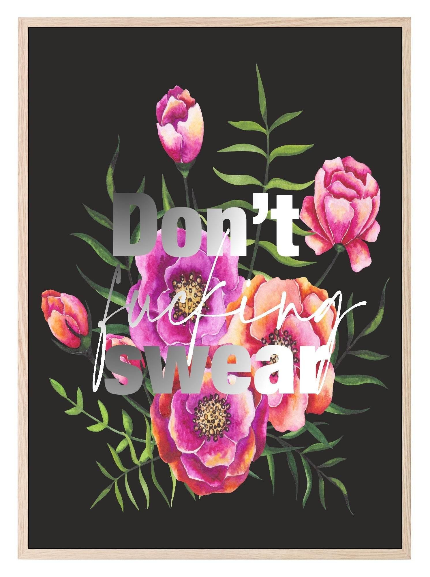 Don't Swear Print | Sweary Wall Art - Larosier Prints