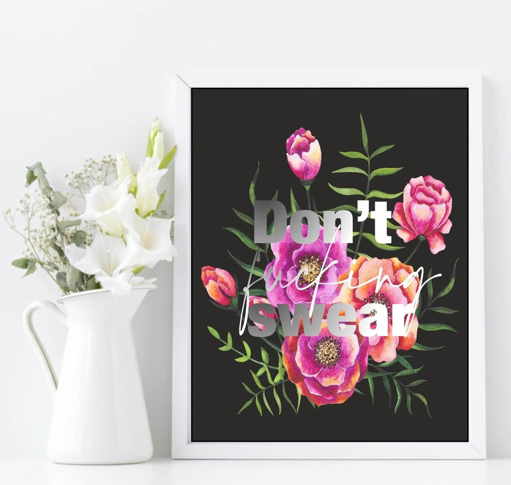 Don't Swear Print | Sweary Wall Art - Larosier Prints