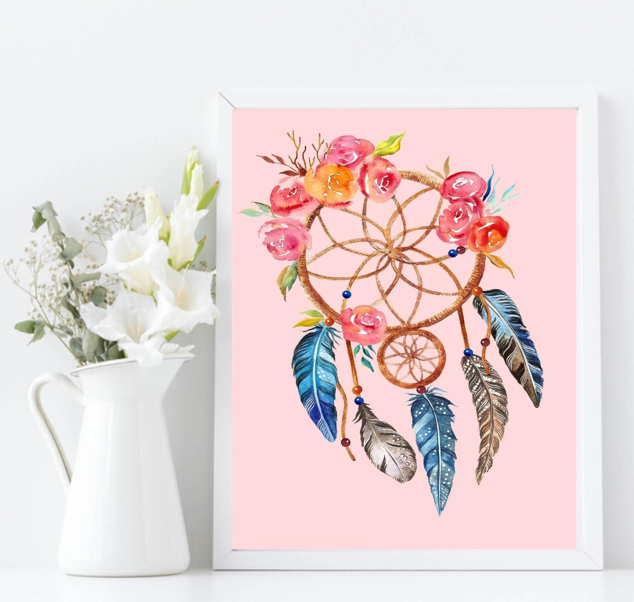 Dream Catcher Print | Whimsical Wall Art - Larosier Prints