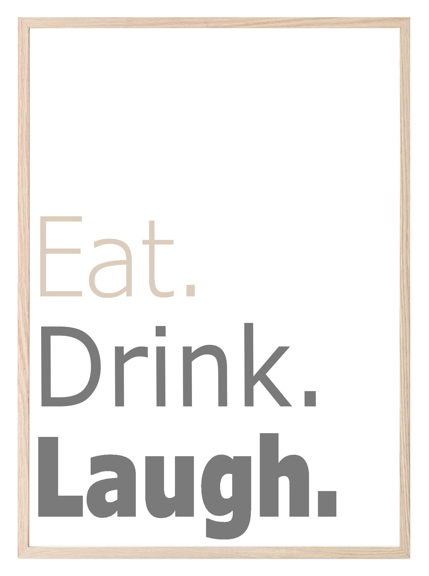 Eat Laugh Drink Print | Food & Drink Kitchen Wall Art| Customisable