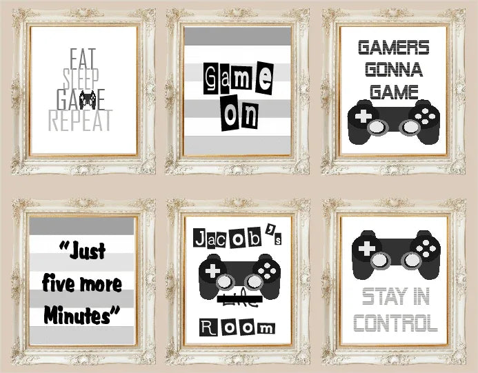 Eat Sleep GAME Repeat Print | Gamer Wall Art - Larosier Prints