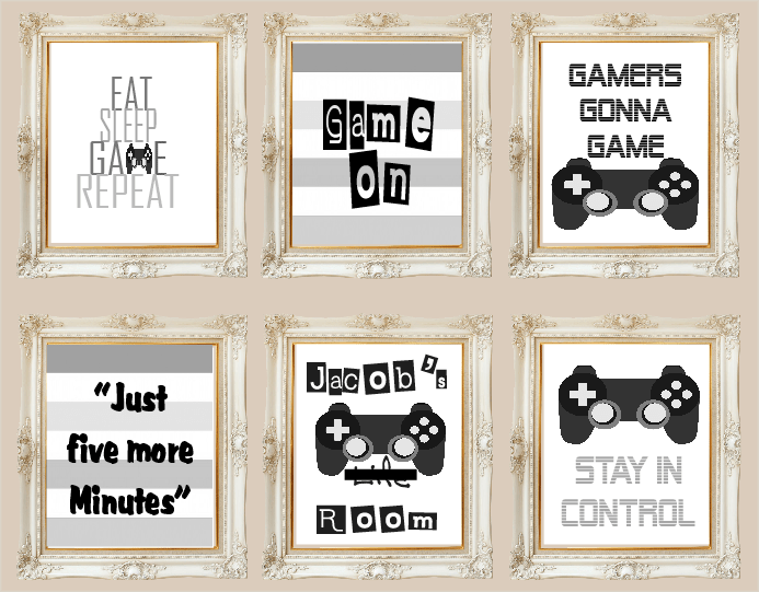 Eat Sleep GAME Repeat Print | Gamer Wall Art