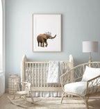 Elephant with Floral Crown | Kids Animal Wall Art - Larosier Prints