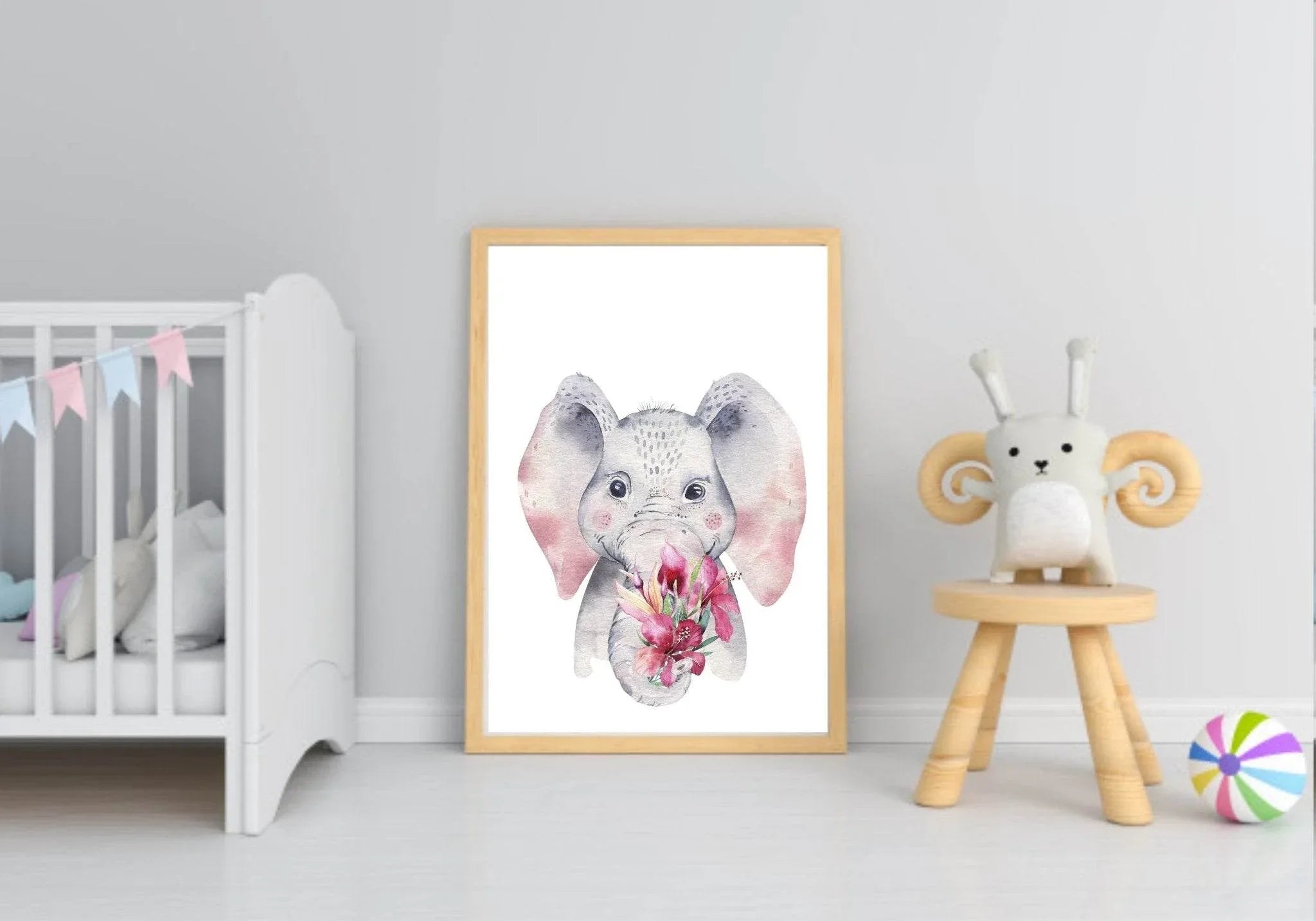 Collection Of Emmie The Elephant Prints | Kids Animal Wall Art - Larosier Prints