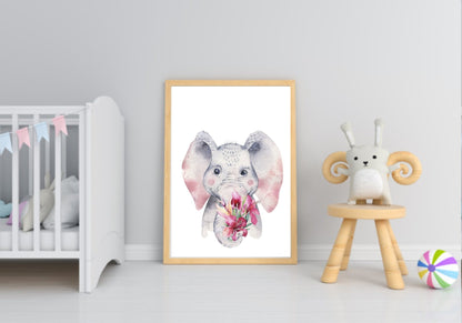 Collection Of Emmie The Elephant Prints | Kids Animal Wall Art Emmie 6