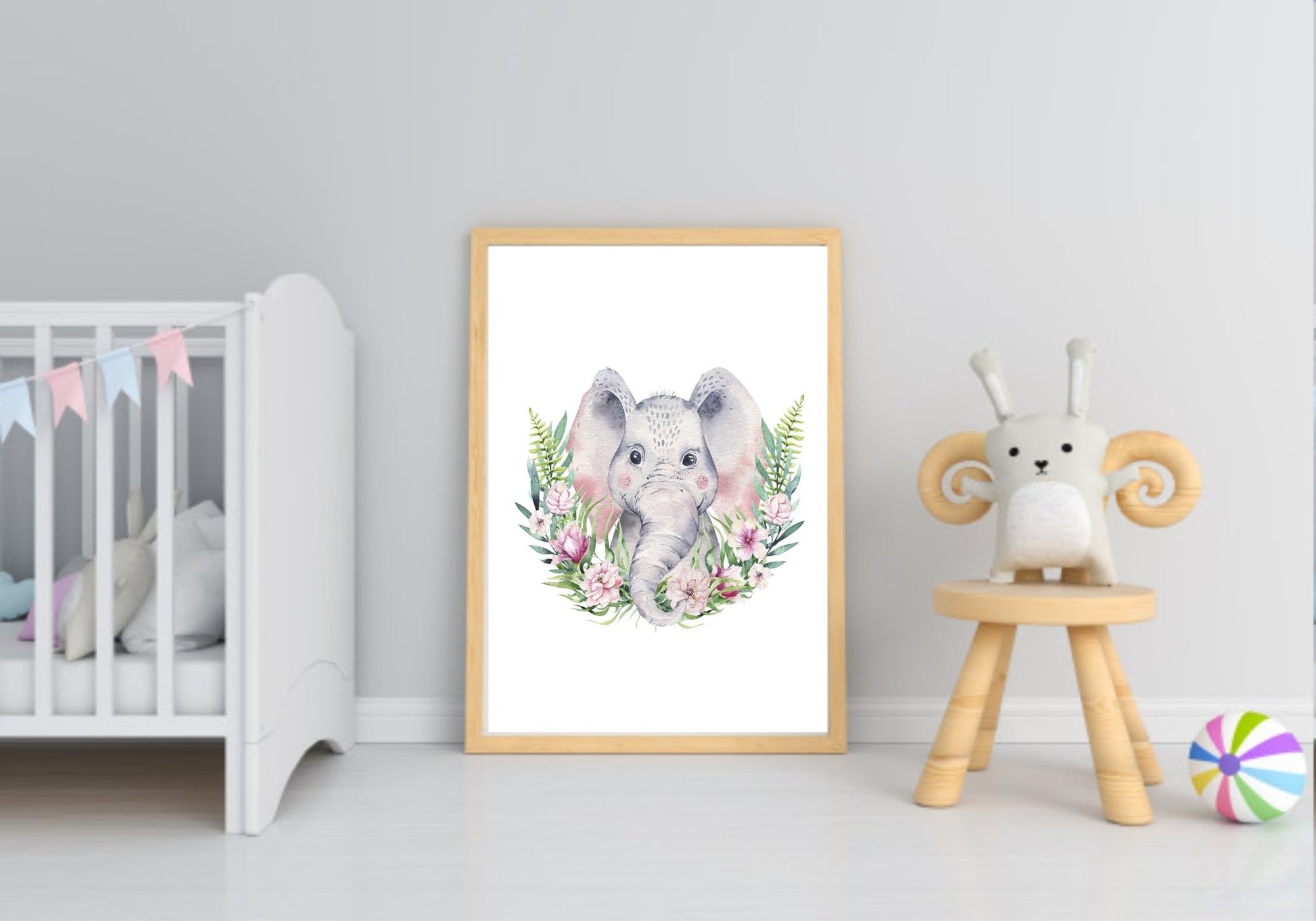 Collection Of Emmie The Elephant Prints | Kids Animal Wall Art Emmie 4