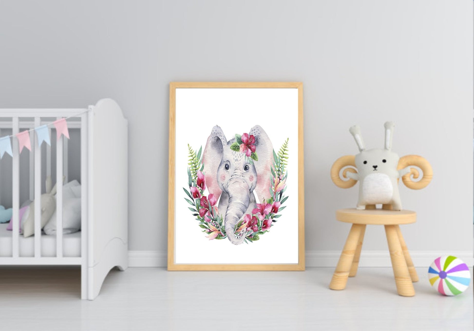 Collection Of Emmie The Elephant Prints | Kids Animal Wall Art Emmie 5