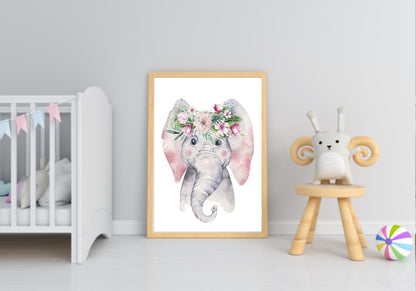 Collection Of Emmie The Elephant Prints | Kids Animal Wall Art Emmie 2