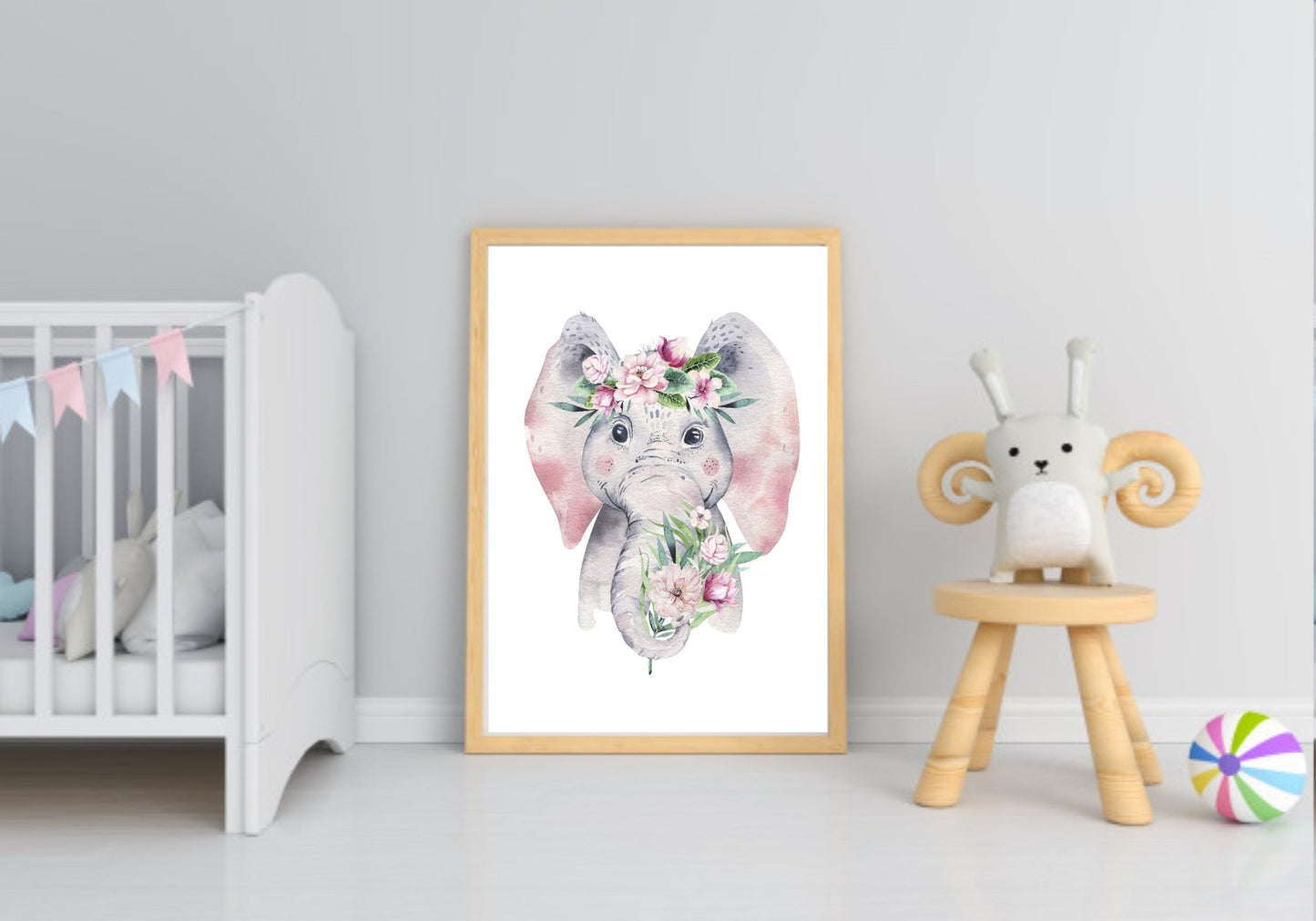 Collection Of Emmie The Elephant Prints | Kids Animal Wall Art Emmie 3