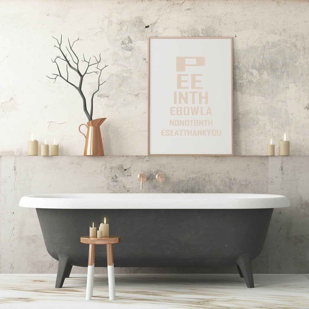 Eye Test Print | Bathroom Toilet Humour Wall Art | Customisable - Larosier Prints