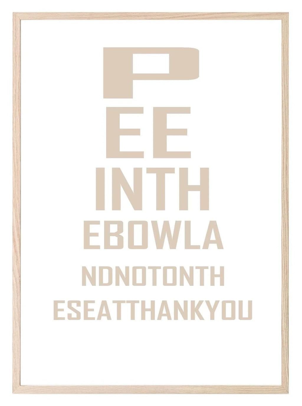 Eye Test Print | Bathroom Toilet Humour Wall Art | Customisable - Larosier Prints