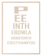 Eye Test Print | Bathroom Toilet Humour Wall Art | Customisable - Larosier Prints