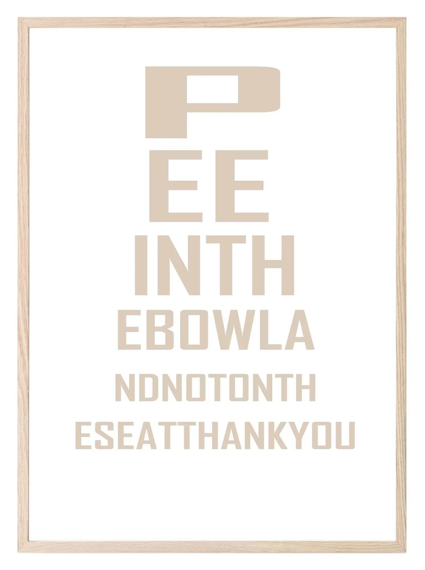 Eye Test Print | Bathroom Toilet Humour Wall Art | Customisable - Larosier Prints