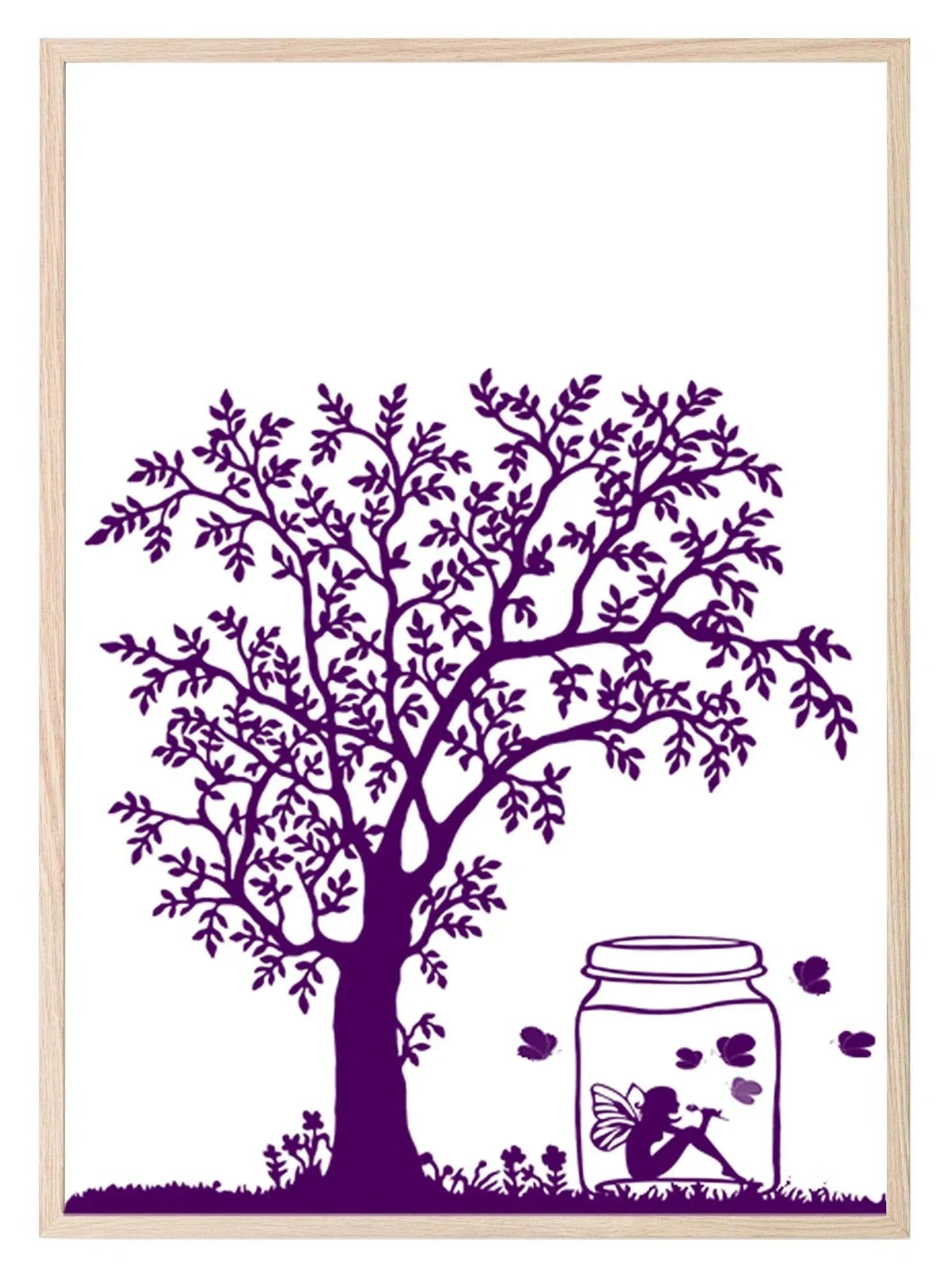 Fairy In A Jar Print | Kids Wall Art - Larosier Prints