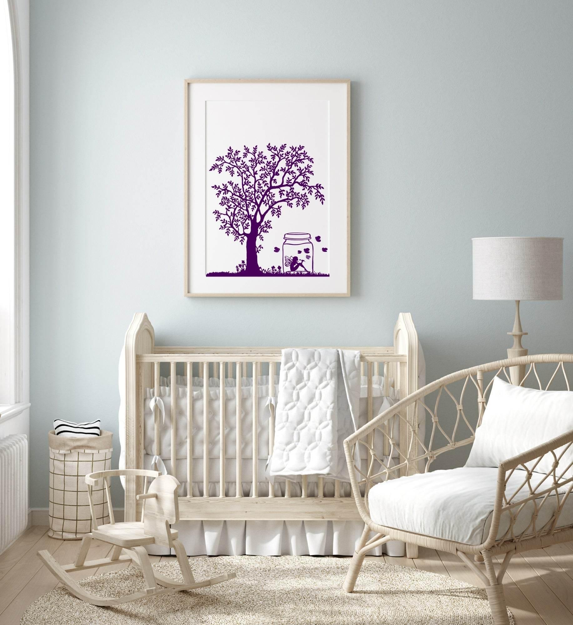 Fairy In A Jar Print | Kids Wall Art - Larosier Prints