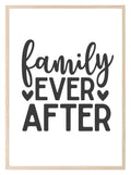 Family Ever After Print | Family & Love Wall Art| Customisable - Larosier Prints