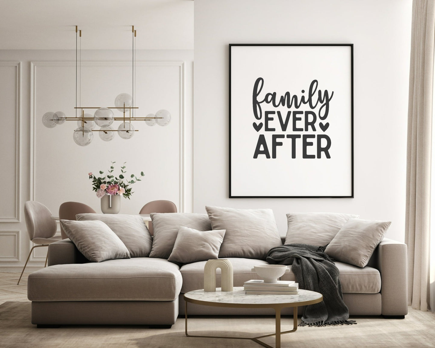 Family Ever After Print | Family & Love Wall Art| Customisable