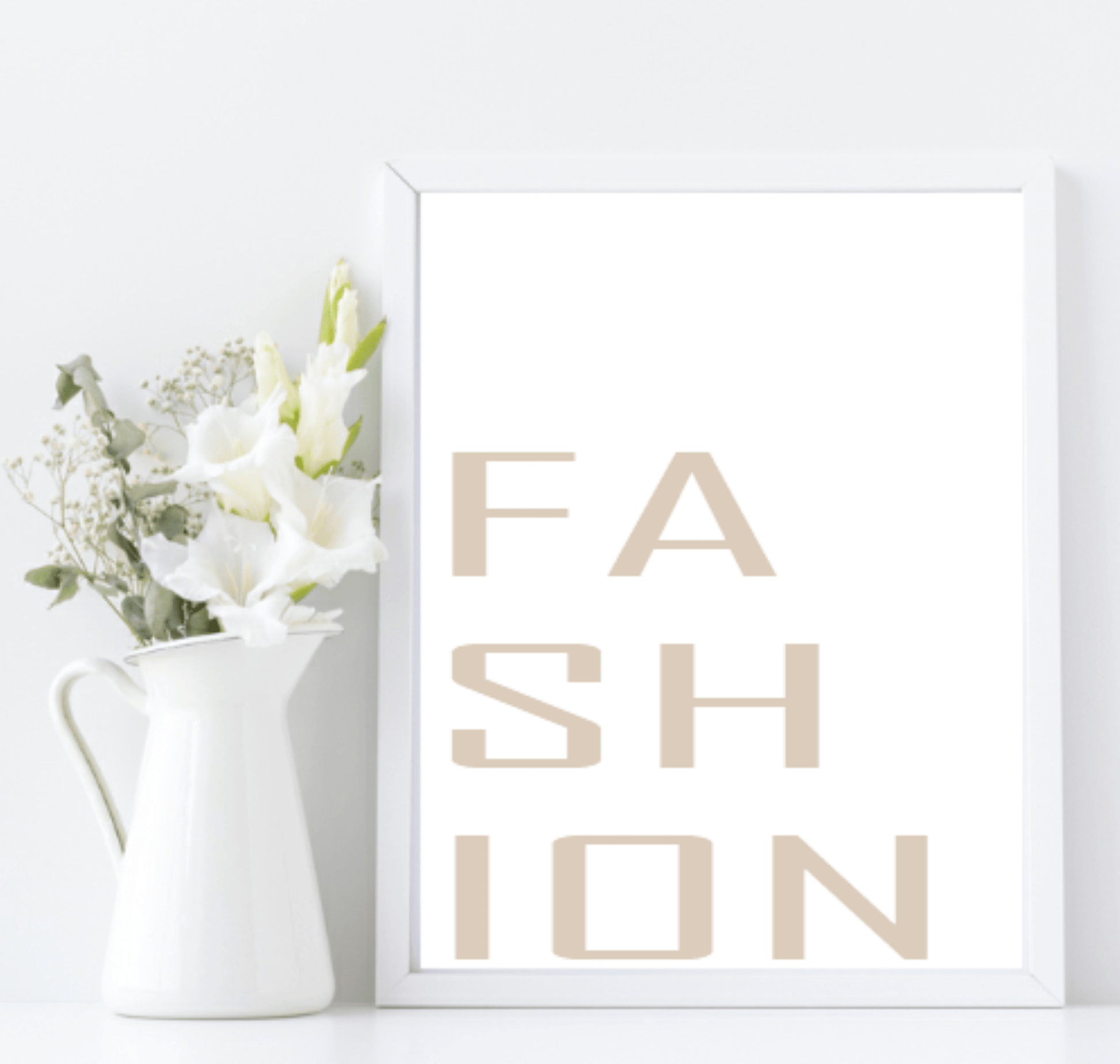 FASHION Typography Print | Dressing Room Wall Art | Customisable