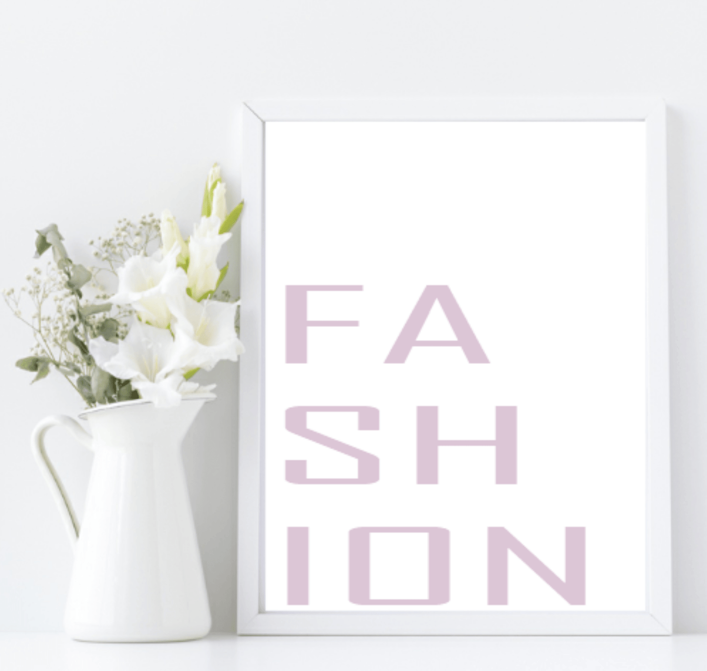 FASHION Typography Print | Dressing Room Wall Art | Customisable A5 Pink