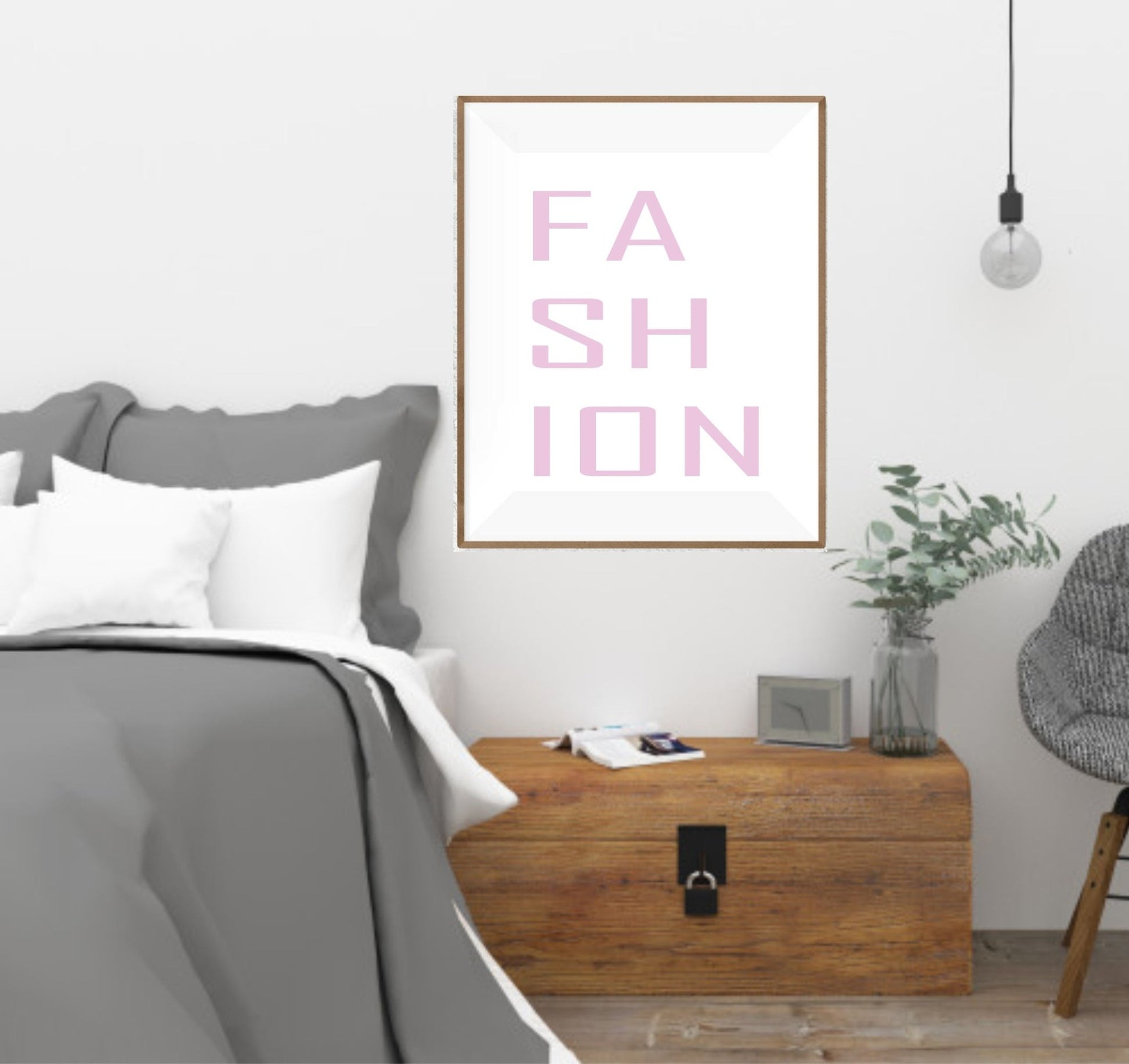 FASHION Typography Print | Dressing Room Wall Art | Customisable