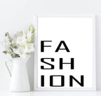 FASHION Typography Print | Dressing Room Wall Art | Customisable - Larosier Prints