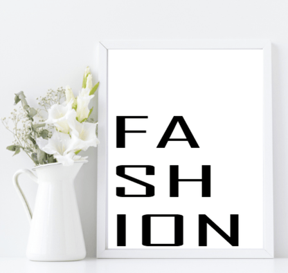 FASHION Typography Print | Dressing Room Wall Art | Customisable