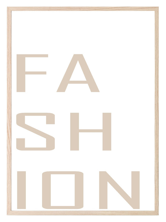 FASHION Typography Print | Dressing Room Wall Art | Customisable