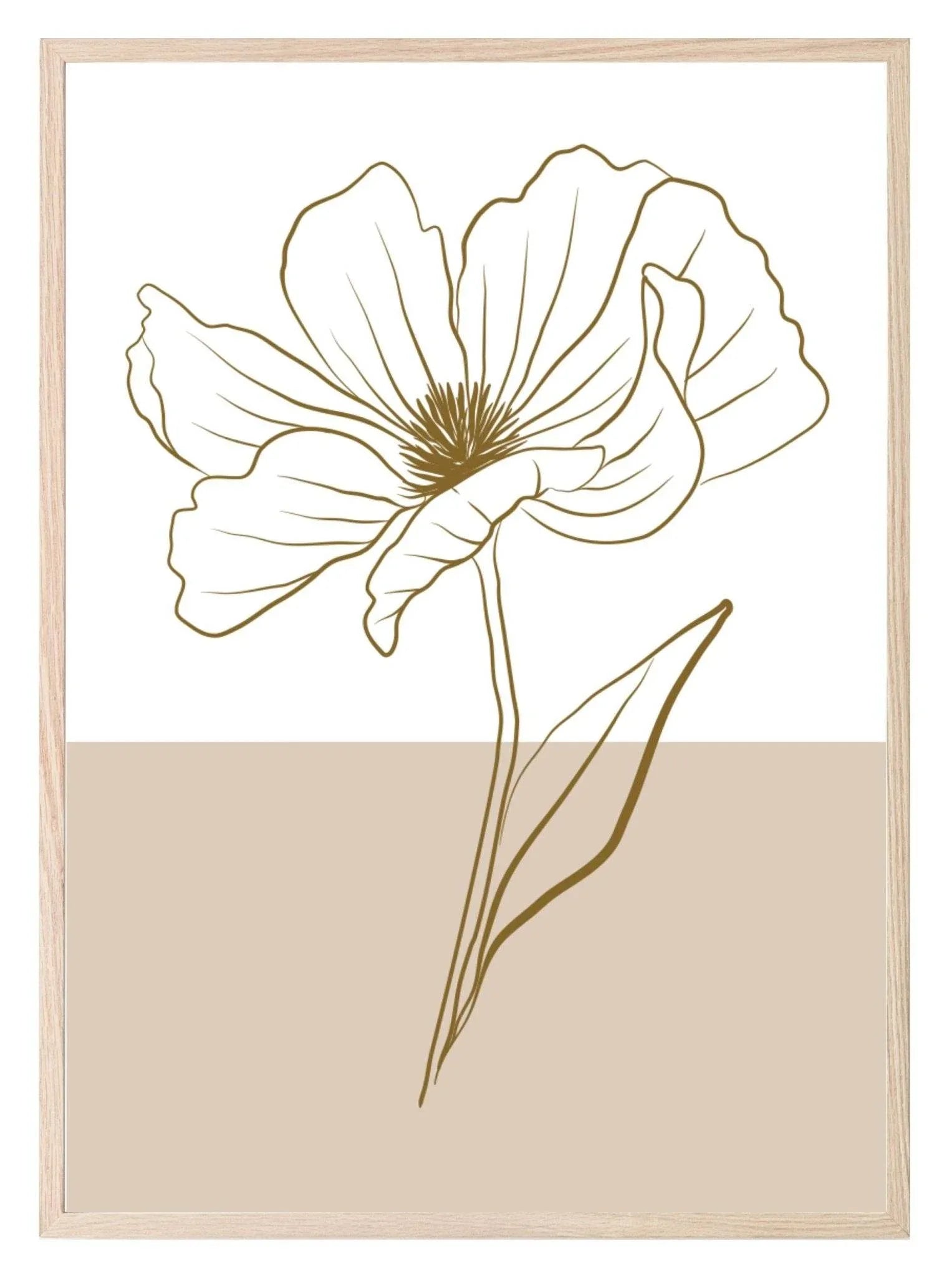 Floral Colour Block Wall Art Prints | Various Colours Available - Larosier Prints