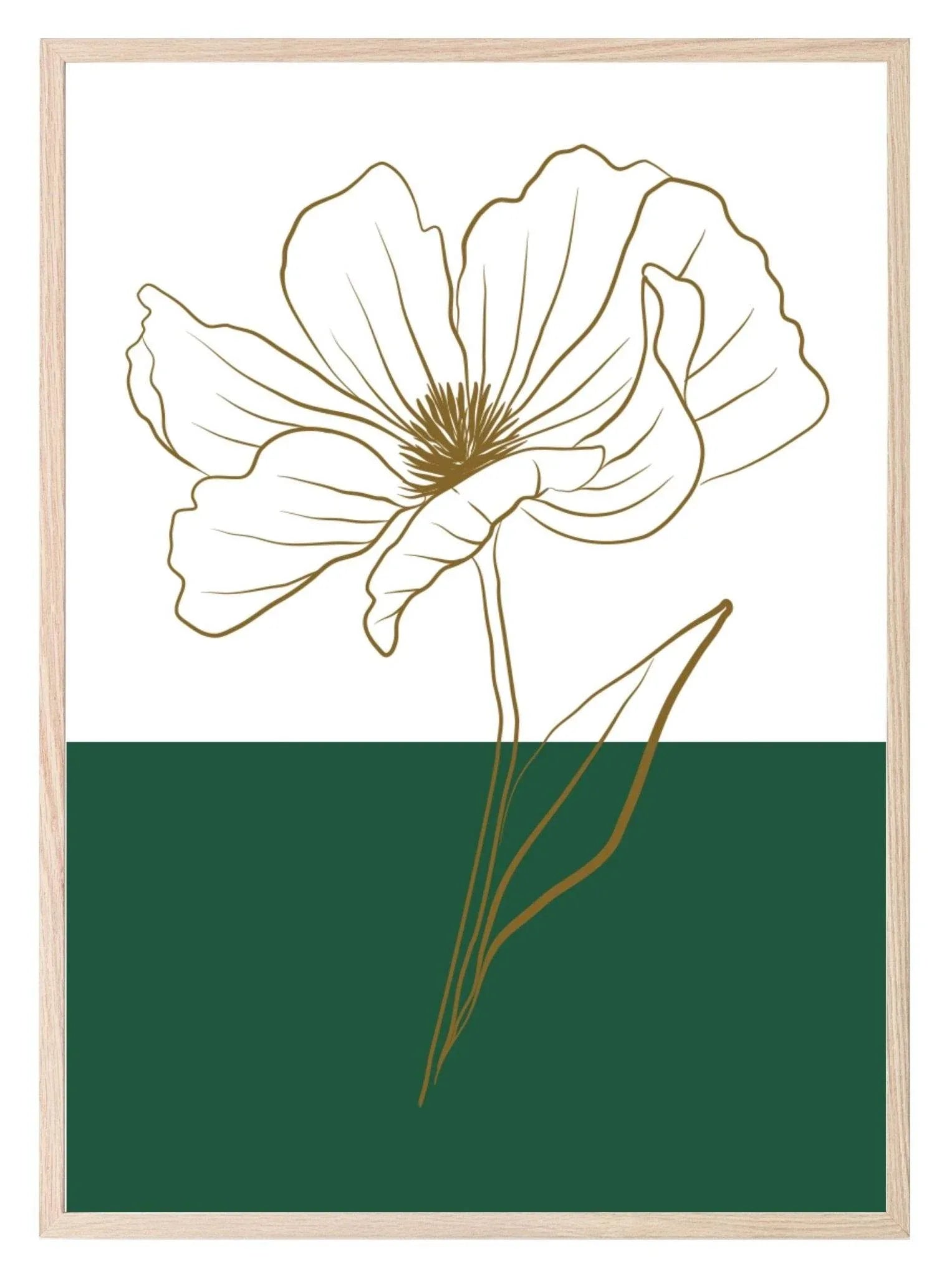 Floral Colour Block Wall Art Prints | Various Colours Available - Larosier Prints