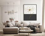 Floral Colour Block Wall Art Prints | Various Colours Available - Larosier Prints