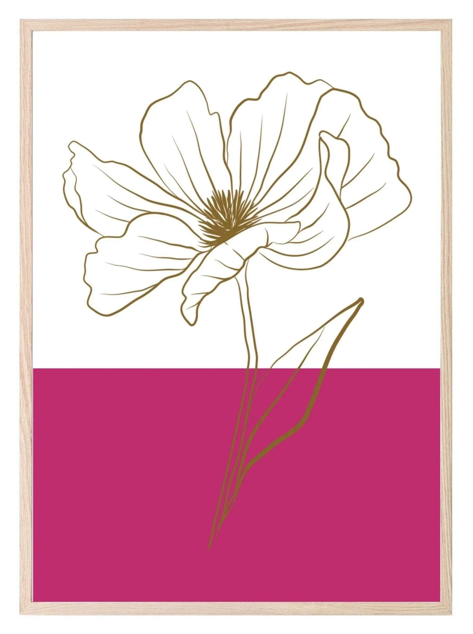 Floral Colour Block Wall Art Prints | Various Colours Available - Larosier Prints