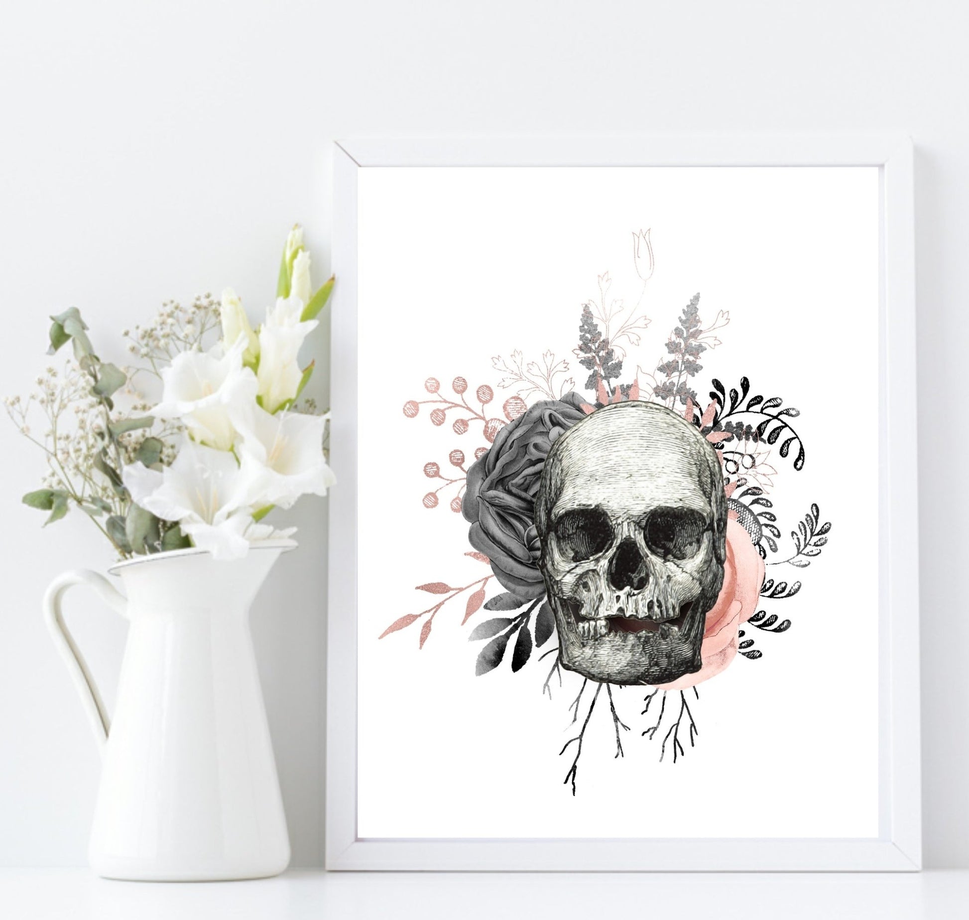 Floral Skull Prints | Collection Of Sugar Skulls Wall Art