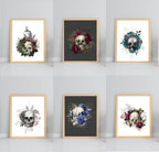 Floral Skull Prints | Collection Of Sugar Skulls Wall Art - Larosier Prints