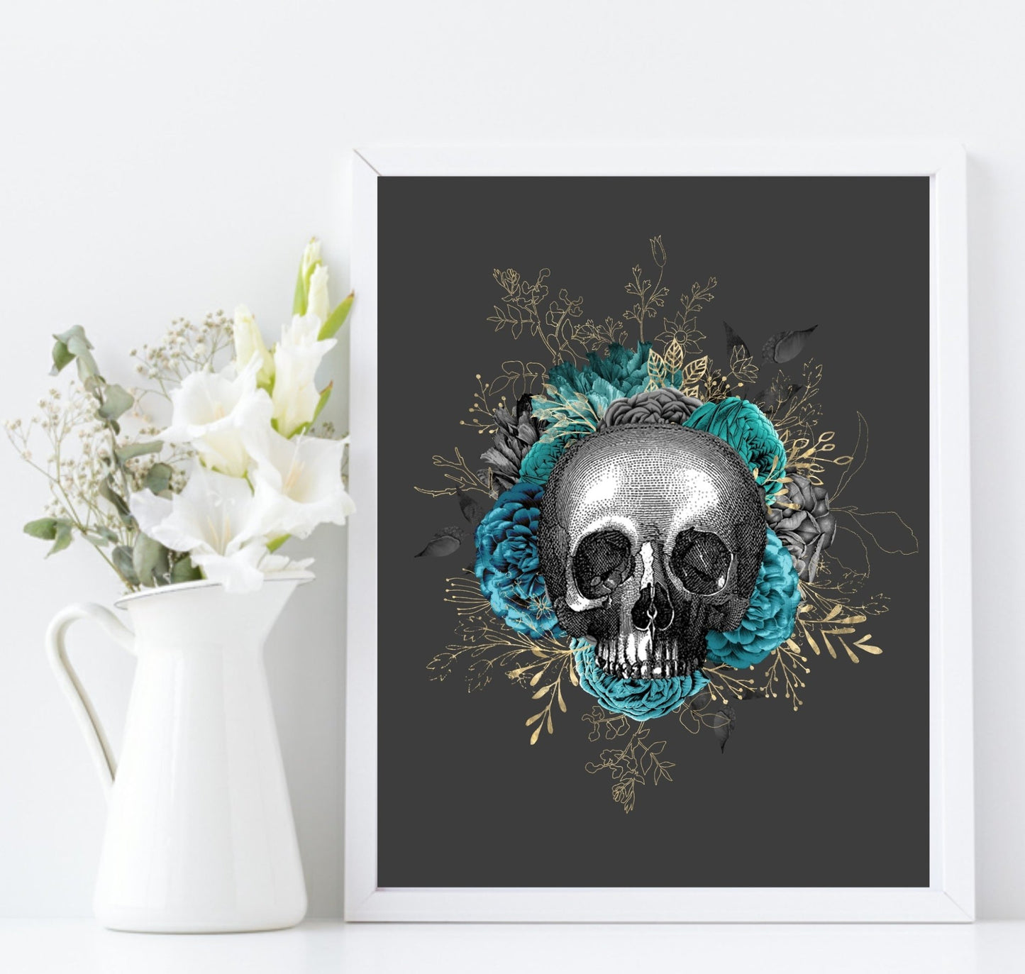 Floral Skull Prints | Collection Of Sugar Skulls Wall Art