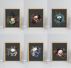 Floral Skull Prints | Collection Of Sugar Skulls Wall Art - Larosier Prints