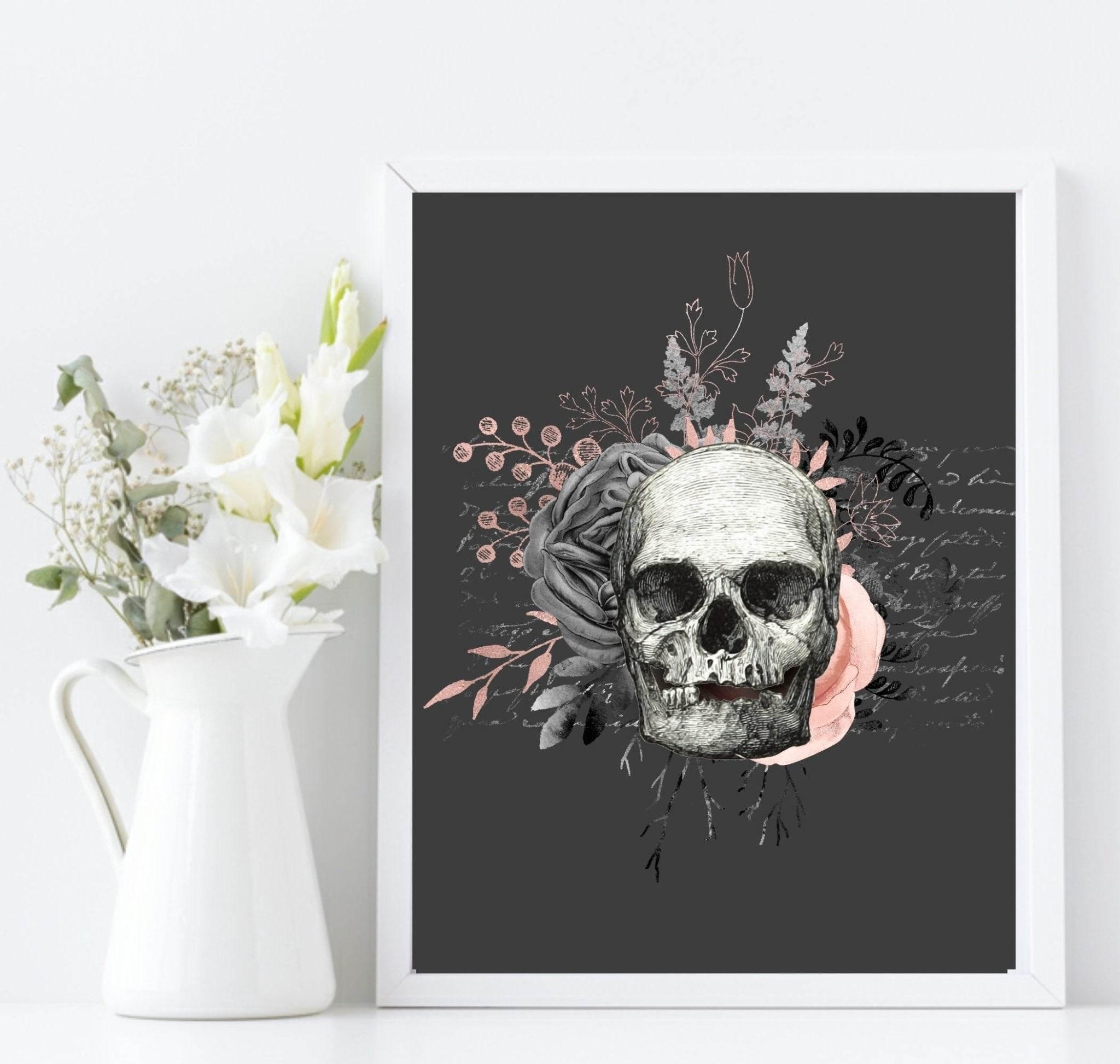 Floral Skull Prints | Collection Of Sugar Skulls Wall Art - Larosier Prints