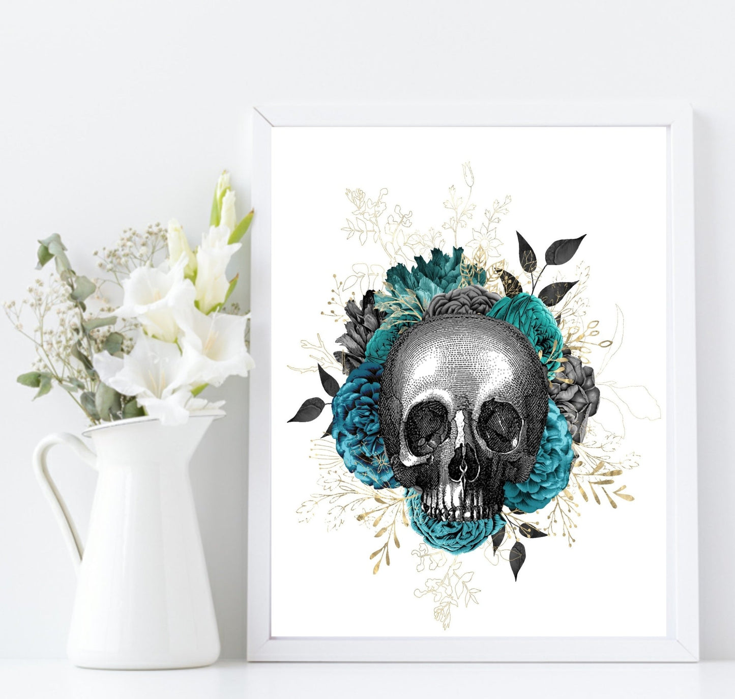 Floral Skull Prints | Collection Of Sugar Skulls Wall Art