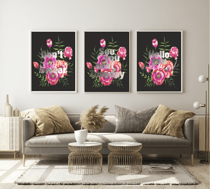 Floral Sweary Print | Hello You Wall Art