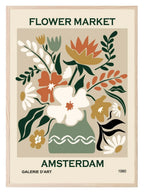 Flower Market Amsterdam Print | Modern Floral Wall Art - Larosier Prints