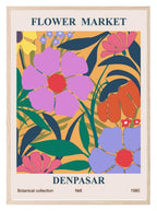 Flower Market Denpasar Print | Modern Floral Wall Art - Larosier Prints