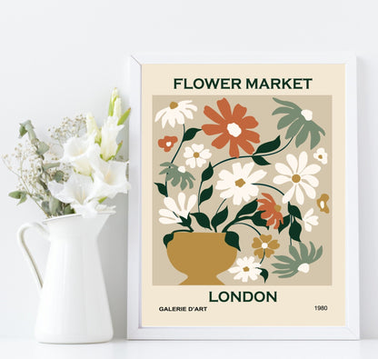 Flower Market London Print | Modern Wall Art