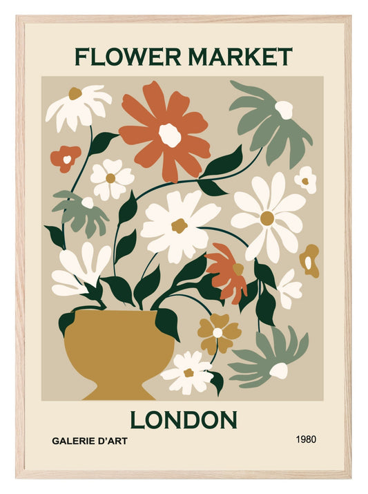 Flower Market London Print | Modern Wall Art