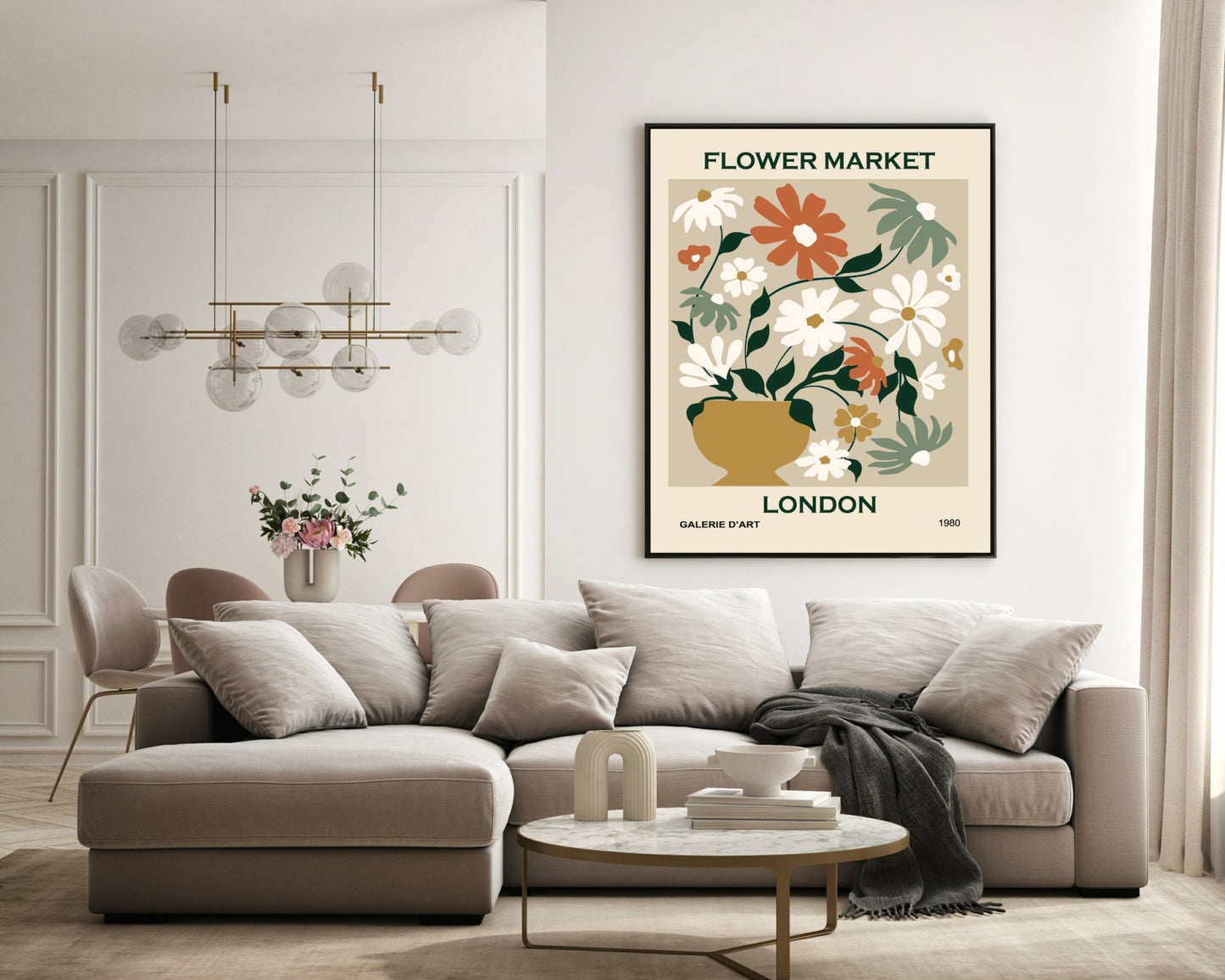 Flower Market London Print | Modern Wall Art