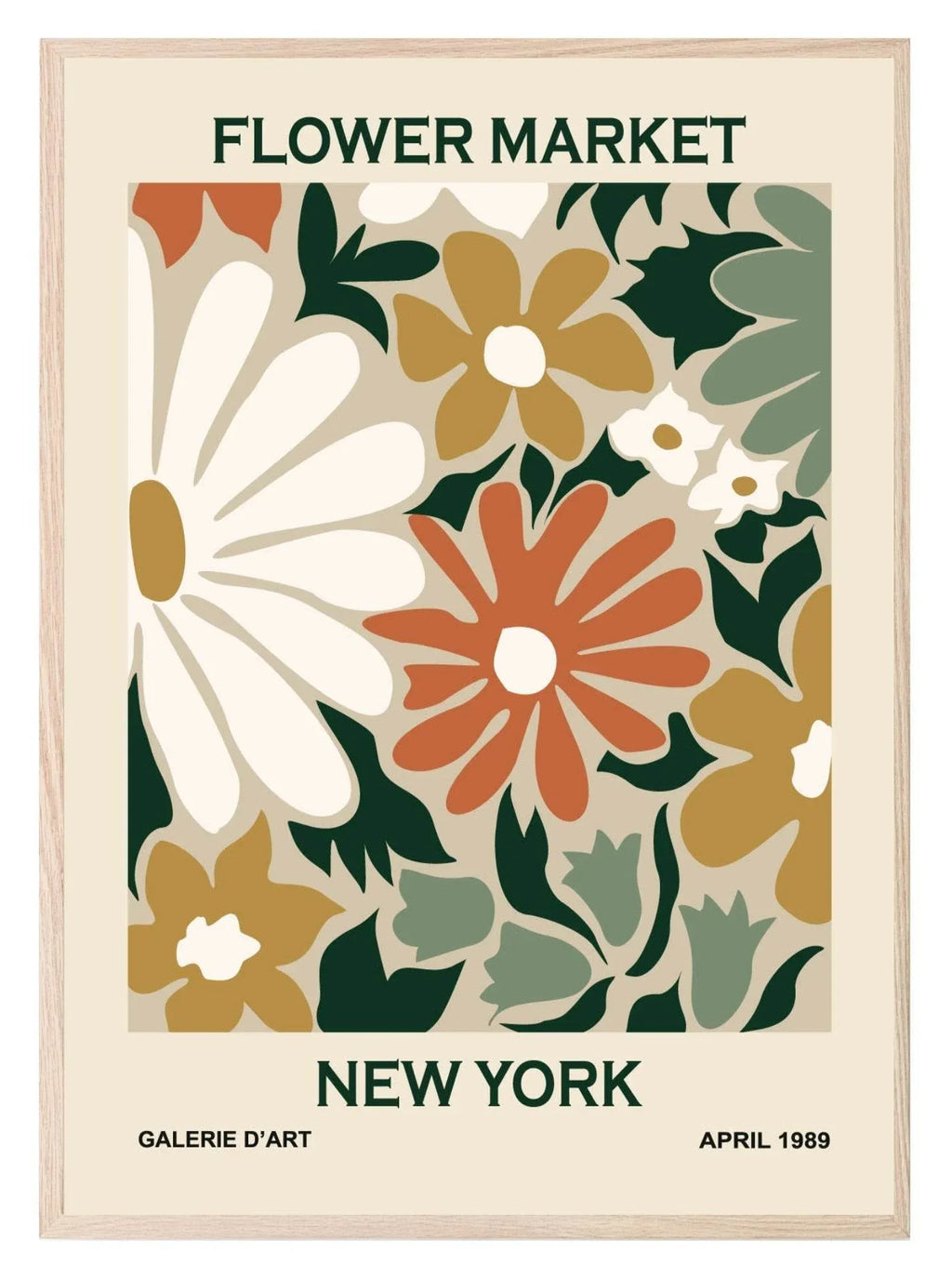 Flower Market New York Print | Modern Floral Wall Art - Larosier Prints