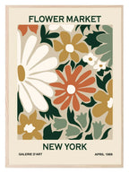 Flower Market New York Print | Modern Floral Wall Art - Larosier Prints