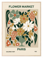 Flower Market Paris Print | Modern Floral Wall Art - Larosier Prints